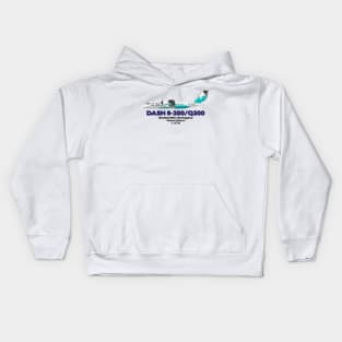 DeHavilland Canada Dash 8-300/Q300 - Bombardier Aerospace "House Colours" Kids Hoodie